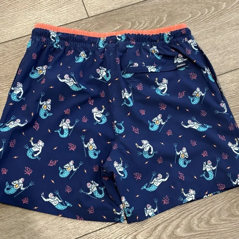 Chubbies Shorts Triton of the Seas Mens Small 5.5